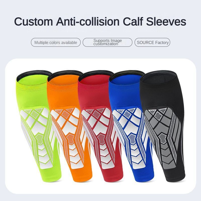 Custom Football Calf Sleeves Support Running Socks For Shin Splints | Breathable, Elastic Weave | Insertable Shin Guards | For Football