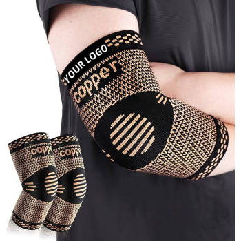 Custom Copper Elbow Sleeve | One-piece Weave | Compression, Breathable | Sports Safety