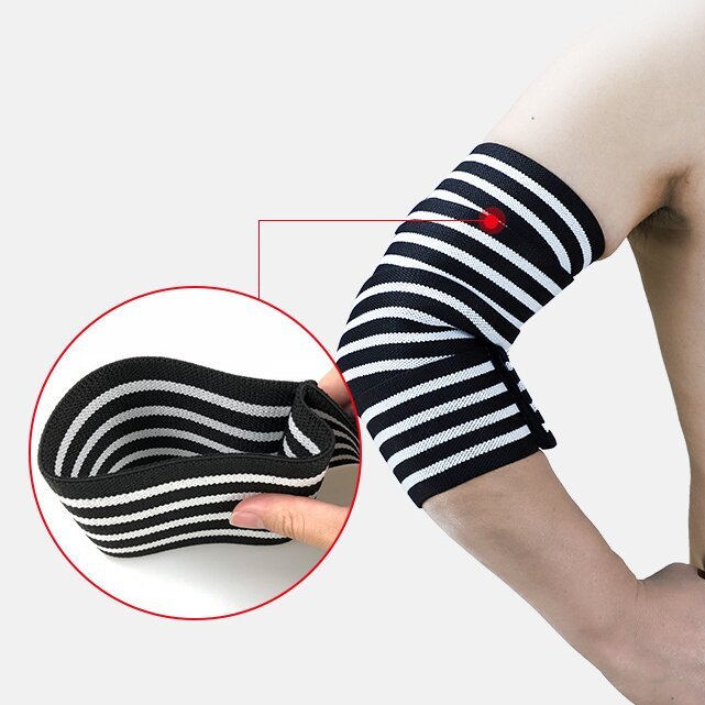 Wholesale Knit Arm Sleeves Compression Elbow Brace Manufacturer | Elastic, Breathable | Adjustable Strap | For Weight Training