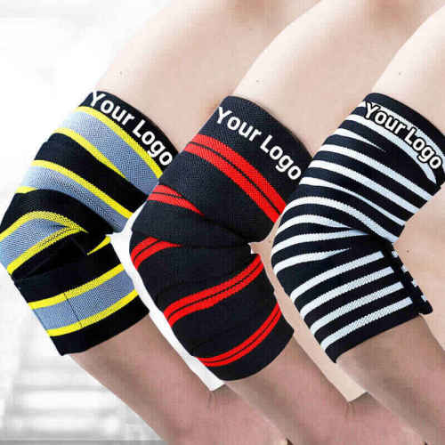 Custom Elbow Wraps for Lifting | Elastic, Compression | Adjustable Band | Weightlifting