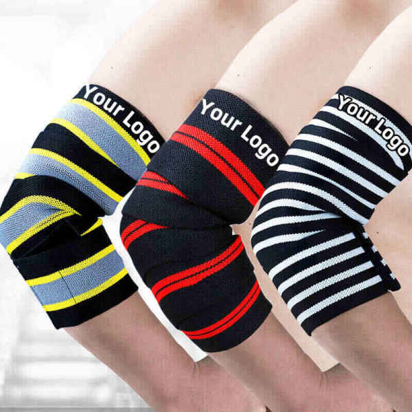 Custom Elbow Wrap for Lifting | Elastic, Compression | Adjustable Band | Weightlifting