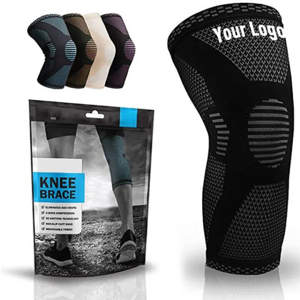 Custom Copper Knee Compression Sleeve | Breathable | Elastic Knit | Cycling, Running