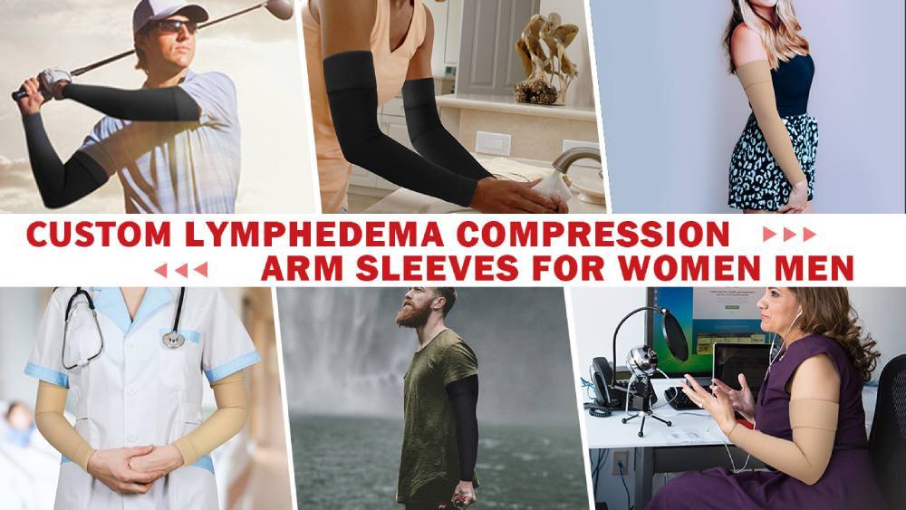 custom lymphedema compression arm sleeves