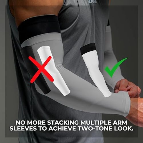 Custom Double Arm Sleeves | Compression | 2-IN-1 Double Layer Design | Anti-Slip | Football