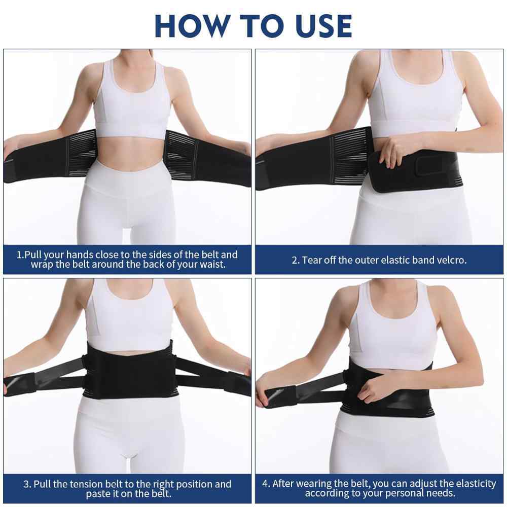 How to put on a back brace?