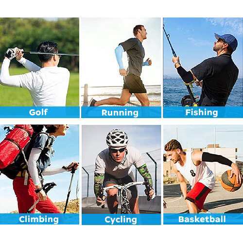 custom compression sleeves for golf running fishing climbing cycling basketball