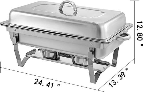 Custom Hotel Restaurant Supplies: Buffet Server With Alcohol Stove Chafing Dish | Stainless Steel Food Warmer Set | Elevate Culinary Presentation With Shaffing Chafing Dishes