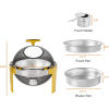 Exquisite Custom Chafing Dish | Buffet Set Roll Top In Gold And Silver | 6.5l Catering Stainless Steel Food Warmer | Elevate Culinary Presentation With Elegance