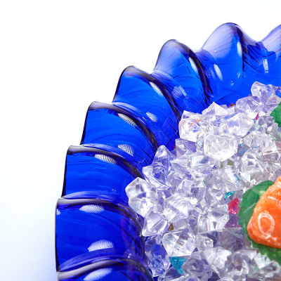 Custom Creative Acrylic Sashimi Sushi Ice Plate - Fruit Salad Serving Tray For Restaurant Home Dining Decorative Dinnerware Party