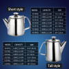 Custom Various Specifications Stainless Steel Coffee/Tea Pot