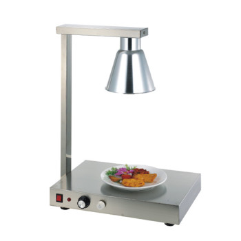 Food Warming Lamp, Professional Desktop Head Self-Service Pizza Steak Food Warming Lamp, Stainless Steel Food Heating Station For Kitchen And Hotel Cafeteria,Bronze