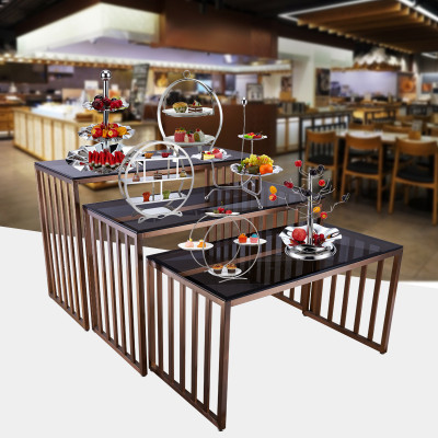 Hotel Restaurant Buffet Table - Stainless Steel Coffee Break Snack Display Table | Multi-functional Dining Table with Various Styles and Sizes | Elevate Your Dining Experience