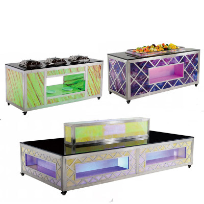 LED Modular Buffet System | Illuminating Elegance | Cutting-Edge Led Technology, Customizable Colors | Perfect For Catered Events, Weddings | Embrace OEM/ODM