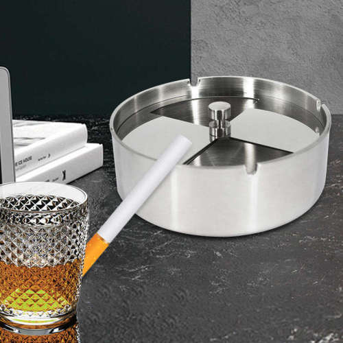 Custom Stainless Steel Ashtray | Sleek Design, Durable Material | Your Unique Brand Touch | Enhance Ambiance With This Exquisite Desktop Essential | Crafted For Style And Durability