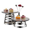 Stainless Steel Dessert Stand Fancy Buffet Glass Riser For Hotel And Restaurant Afternoon Tea | Stylish Cake Stand | Unique Design | Enhance Dining Experiences With Elegance