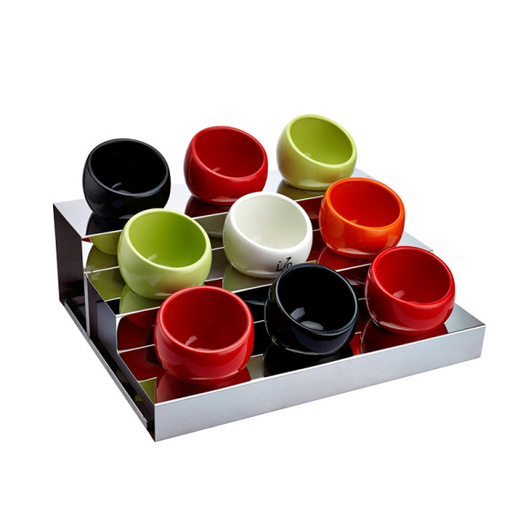 Custom Ball-Shaped Condiment Bowl | Elegant Salt And Spice Container | Versatile Catering Display Stand | Functional And Stylish Food Presentation
