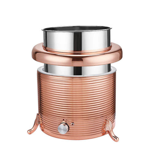 Electronic Warm Soup Pot | 304 Stainless Steel With Dazzling Pattern | Ideal For Hotel Breakfast Buffet | Insulated For Perfectly Warm Congee | Elevate Dining Experiences With Premium Electric Soup Innovation