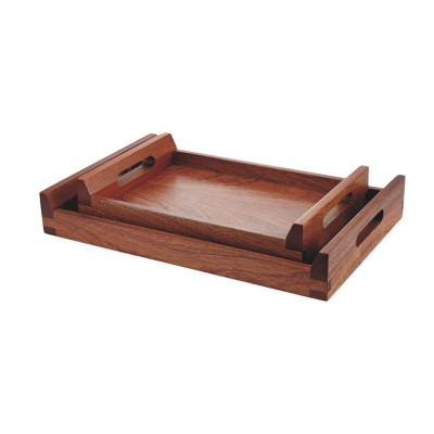 Personalized Wood Tray | Lightweight, Customizable | Made Of Bamboo And Laminated Wood, Hollow Design | Ideal For Serving Food In Restaurants | B2b Wholesale | Customization Options Available