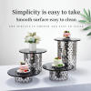 Luxury Stainless Steel Round Cake Stand | Elegant, Versatile | Ideal For Weddings, Afternoon Tea, Buffets | Restaurant And Branch Use