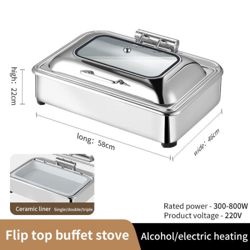 9l Electric Hydraulic Buffet Stove | Heat Retention | Stainless Steel, 9l Capacity, Adjustable Temperature | Ideal For Buffet Service In Restaurants And Hotels