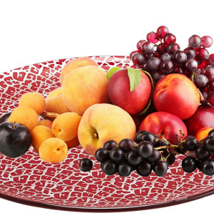 Pyein® Deer Pattern Red Glass Plate | Eye-Catching Design | Glass | Dessert Presentation, Party Serveware | B2b Supply | Volume Discounts Available