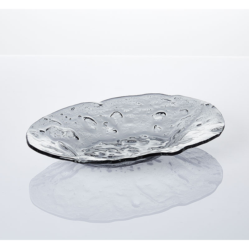 Assiette à fruits grise Pyein® | Résistante à la chaleur et durable | Verre, 270 x 200 x 50 mm | Pour buffets et événements traiteur | Vente en gros B2B | Remises sur quantité disponibles