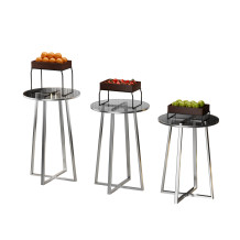 Glass Surface Foldable Buffet Table Set | Stainless Steel | Wholesale Supplier | Bulk Discounts Available