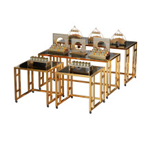 Mobile Rectangular Buffet Table | Conveniently Portable, Durable Build | Perfect for Catering Events | Customizable for Your Brand's Needs
