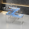 Rectangular Copper Wire LED Commerical Buffet Table | Luxurious Lighting, Elegant Design | Suitable for Upscale Events | Customized Options to Fit Your Brand