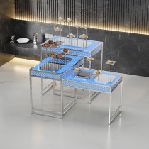 Rectangular Copper Wire LED Buffet Table | Luxurious Lighting, Elegant Design | Suitable for Upscale Events | Customized Options to Fit Your Brand