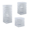 Supports en acrylique personnalisés, ensemble de supports hauts pour présentation d'aliments, de fruits, de salades et de sushis
