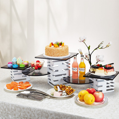 Custom Multi-Level Riser Stainless Steel Square Modular Riser