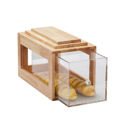 Vitrines de boulangerie : Présentez des produits de boulangerie frais dans un tiroir en bambou naturel avec style et fonctionnalité