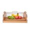 Solid Wood Beech Bread Display Cabinet: Stylish Acrylic Cover for Fresh Bakery Presentation