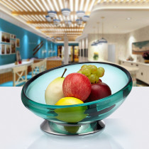 Slanted Glass Bowl: Elegant Servingware for Fruits, Salads, and Desserts