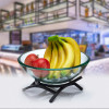 Glass Bowl with Stand: Elegant Serving Solution for Fruits, Salads, and Desserts