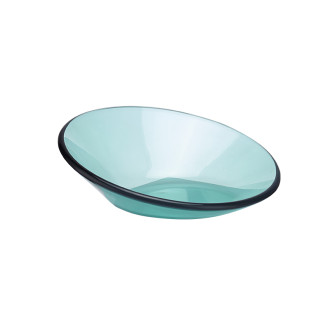 Slanted Flat Bottom Glass Bowl: Modern Servingware for Elegant Presentations of Salads and Desserts