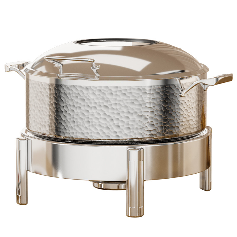 Premium Stainless Steel Cheffing Dishes With Base, Heat Retention, Durable Design, Ideal for Buffets and Catering, Wholesale Options Available