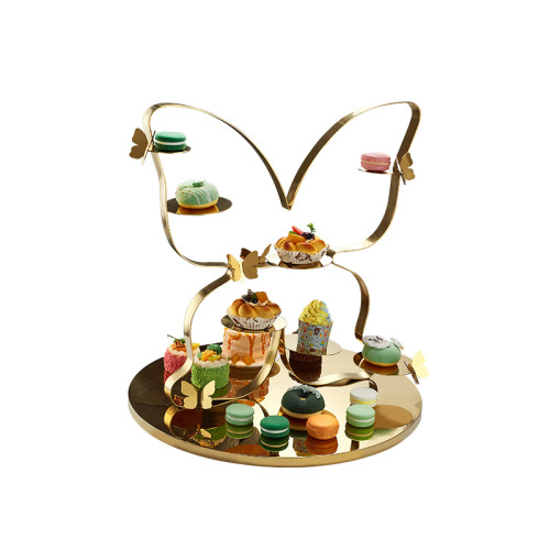 Elegant Butterfly Dessert Stand, Multi-Tier Display for Events and Parties, Durable and Stylish Design