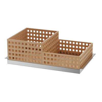 Beech Wood Bread Box with Stainless Steel Stand, Elegant and Durable Hotel Restaurant Storage, Supports OEM and ODM