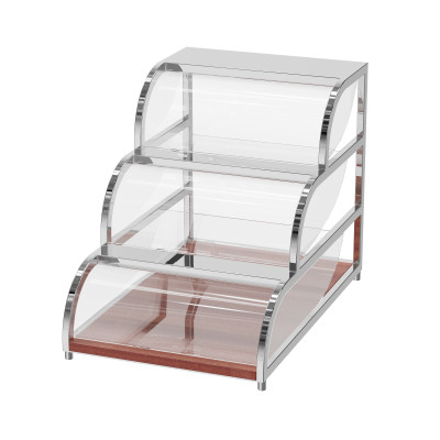 Vitrine de boulangerie en acrylique transparent, idéale pour les hôtels, restaurants et événements, compatible avec les fabricants OEM et ODM