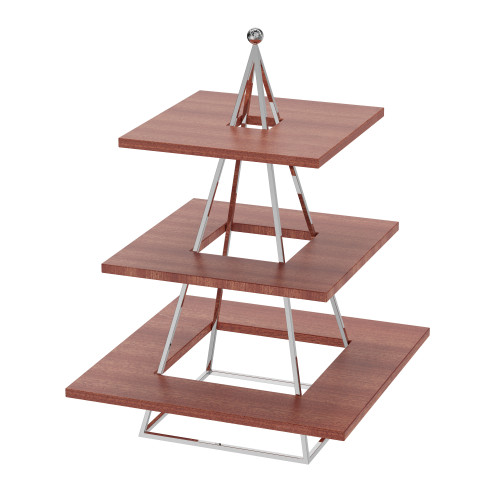 Shape-A Steel Wood Buffet Risers, Elegant and Durable Display Stands for Catering and Events, Supports OEM and ODM