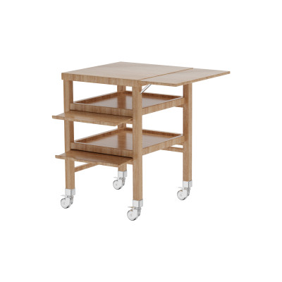 Chariot de salle à manger mobile d'extérieur à trois niveaux, durable et élégant pour une utilisation polyvalente, compatible OEM et ODM