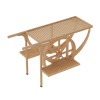 Wooden Wheeled Dining Cart, Durable and Stylish Mobile Serving Solution, Supports OEM and ODM