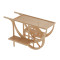 Wooden Wheeled Dining Cart, Durable and Stylish Mobile Serving Solution, Supports OEM and ODM