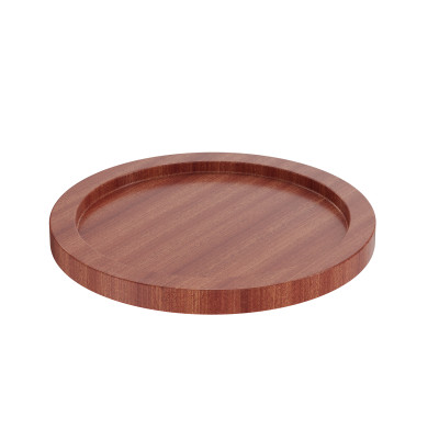 Round Cake Tray Wooden Board with Acrylic Cover, Elegant and Durable Serving Solution, Supports OEM and ODM