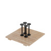 Steel and Wood Three-Layer Display Stand, Elegant and Durable for Versatile Use, Supports OEM and ODM