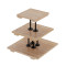 Steel and Wood Three-Layer Display Stand, Elegant and Durable for Versatile Use, Supports OEM and ODM