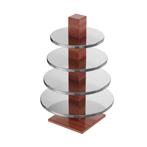 Column Display Stand with Round Plate and Acrylic Tray, Elegant and Durable for Versatile Use, Supports OEM and ODM