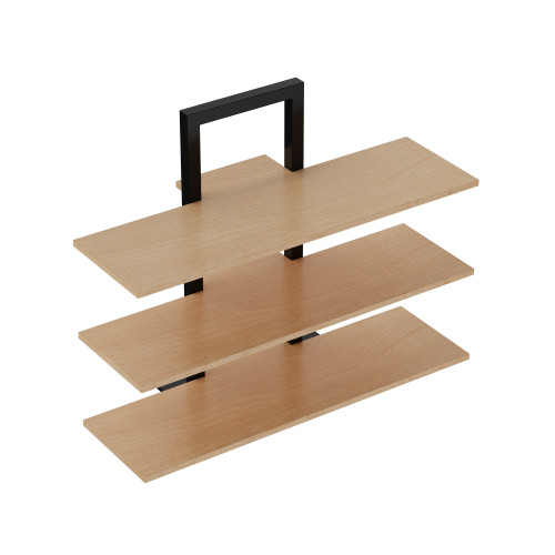 Steel and Wood Three-Layer Display Snack Stand, Elegant and Durable for Versatile Use, Supports OEM and ODM